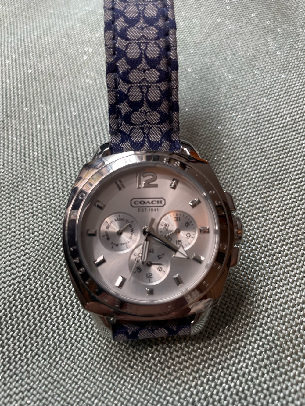 Coach Watch. Classic blue band. Excellent condition.